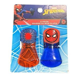 Marvel Spider-Man Magnetic Bag Clips - Red and Blue NEW 2pk
